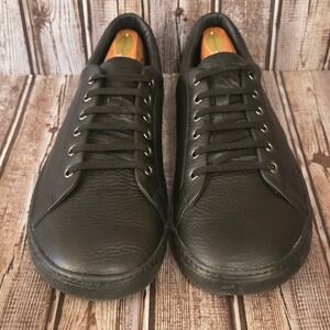 Sz 14 Mens Birchbury Bramford Black Leather Wide Toe Box Barefoot Sneakers EUC!